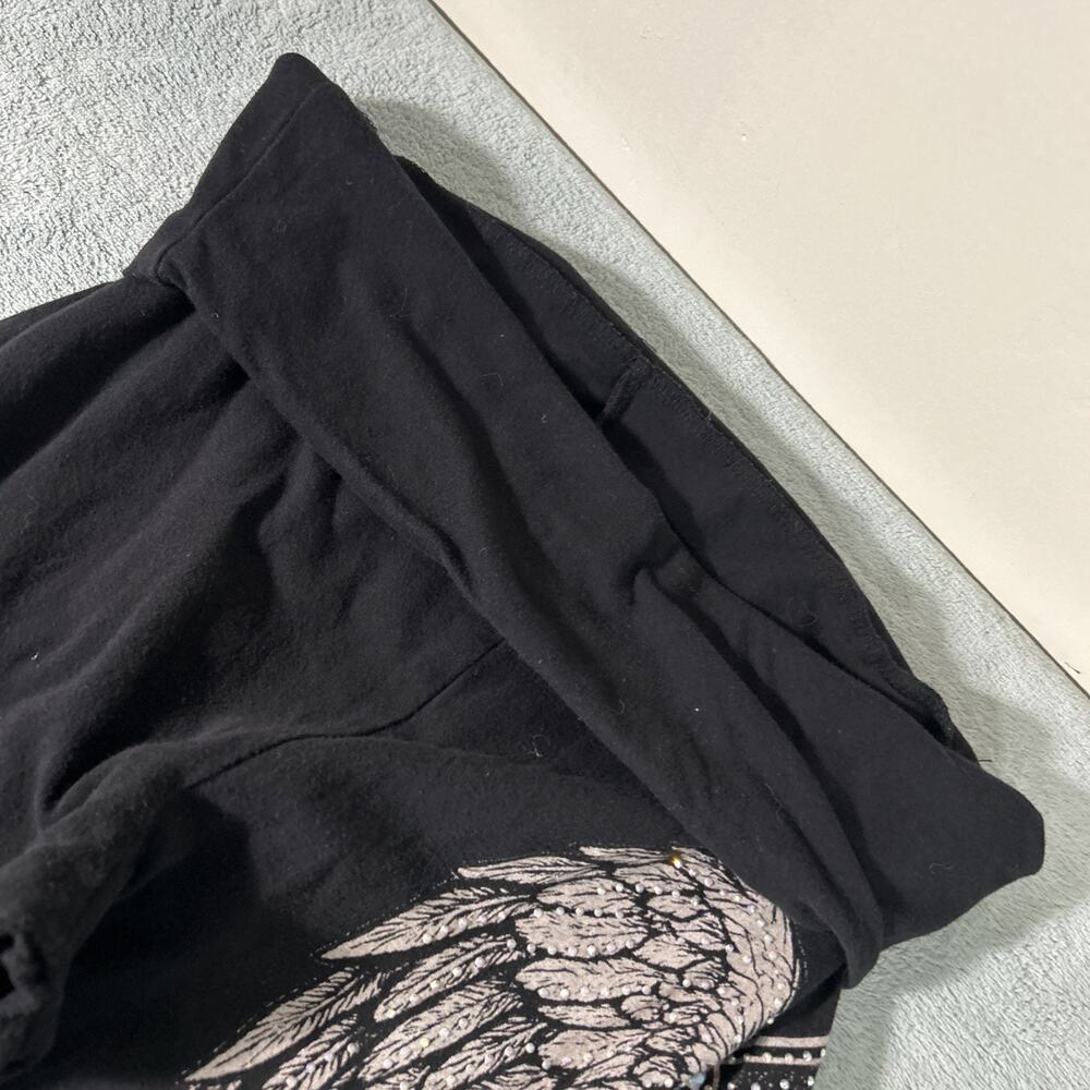 Y2K 2000s Embellished Rhinestoned Beyond Baggy Flare Sweatpants 26x35 Dojo Loose - Picture 12 of 16